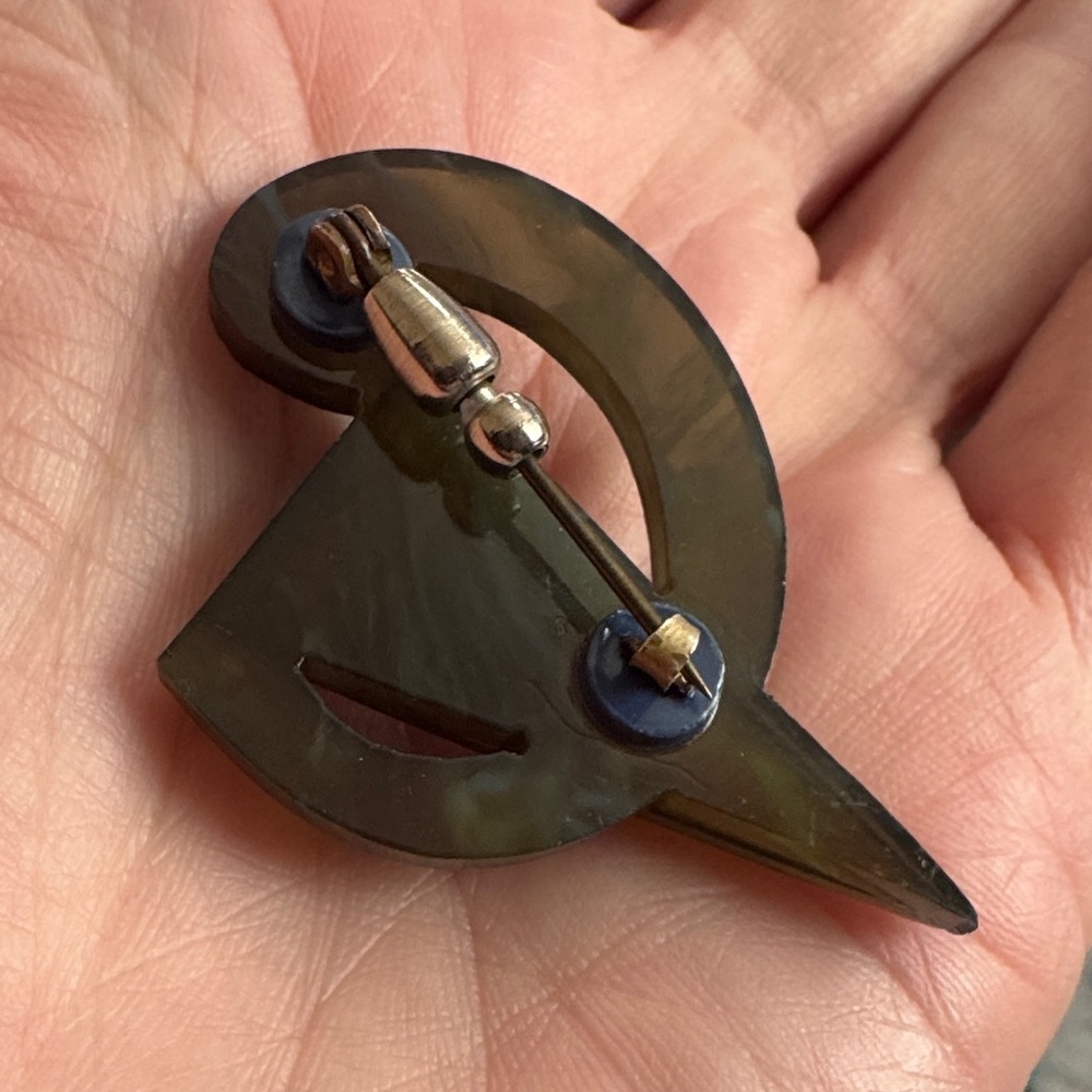 Vintage art deco Brooch with Rhinestones - Picture 3 of 4